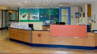 Reception area at Tower 5 at Morgan Stanley Children's Hospital.